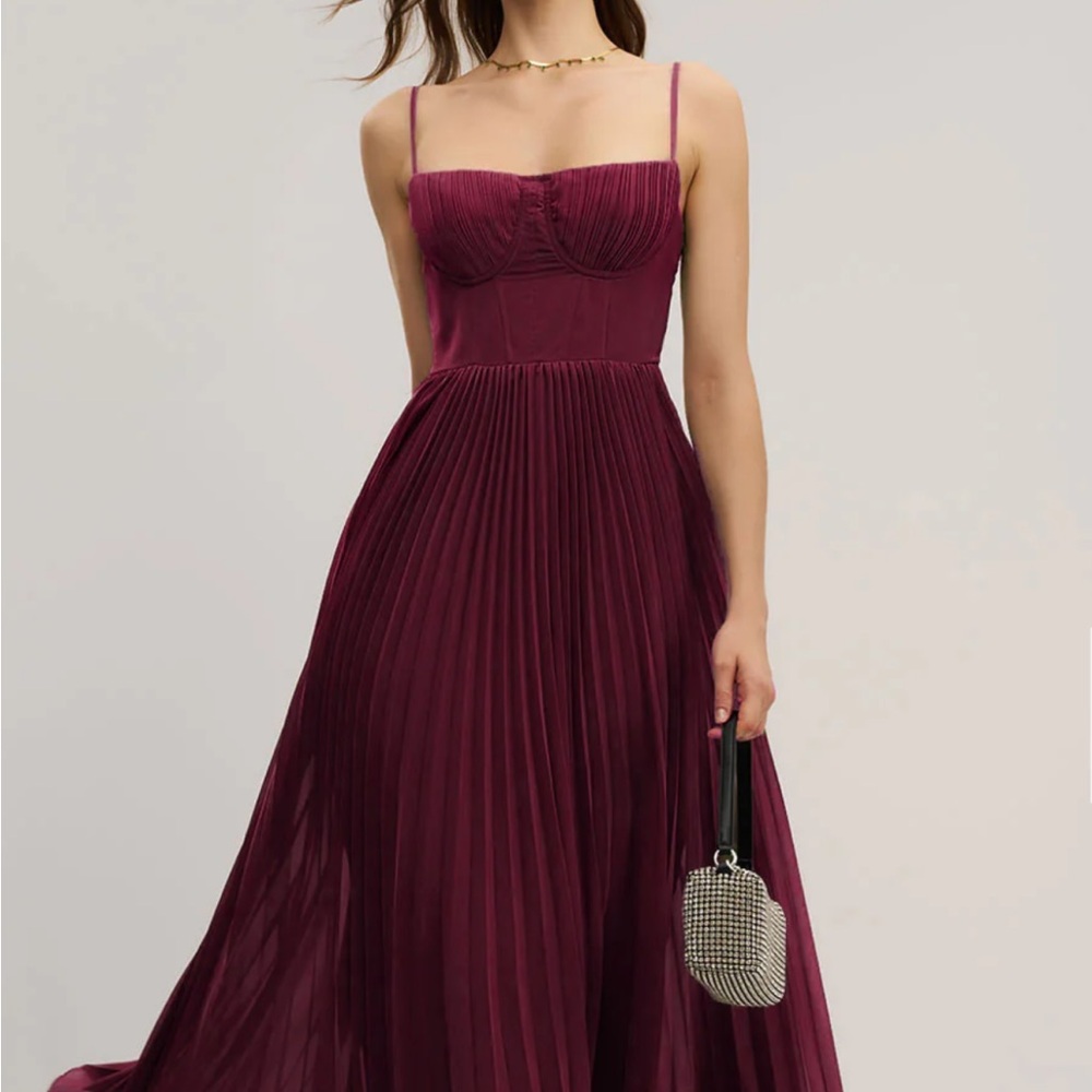 RIHOAS Deep Wine Maxi Dress